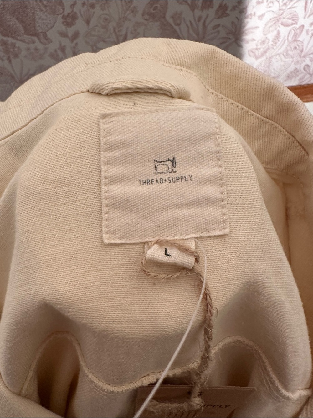 Thread & Supply Cream Button-Up Shacket - Picture 8 of 9